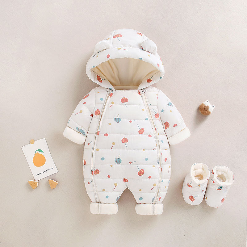Jumpsuit Winter Fleece-lined Thickening Outdoor Clothes Outwear New Year Clothes