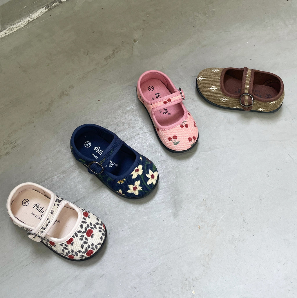 Girls' Sen Series Floral Velcro Retro Cloth Shoes