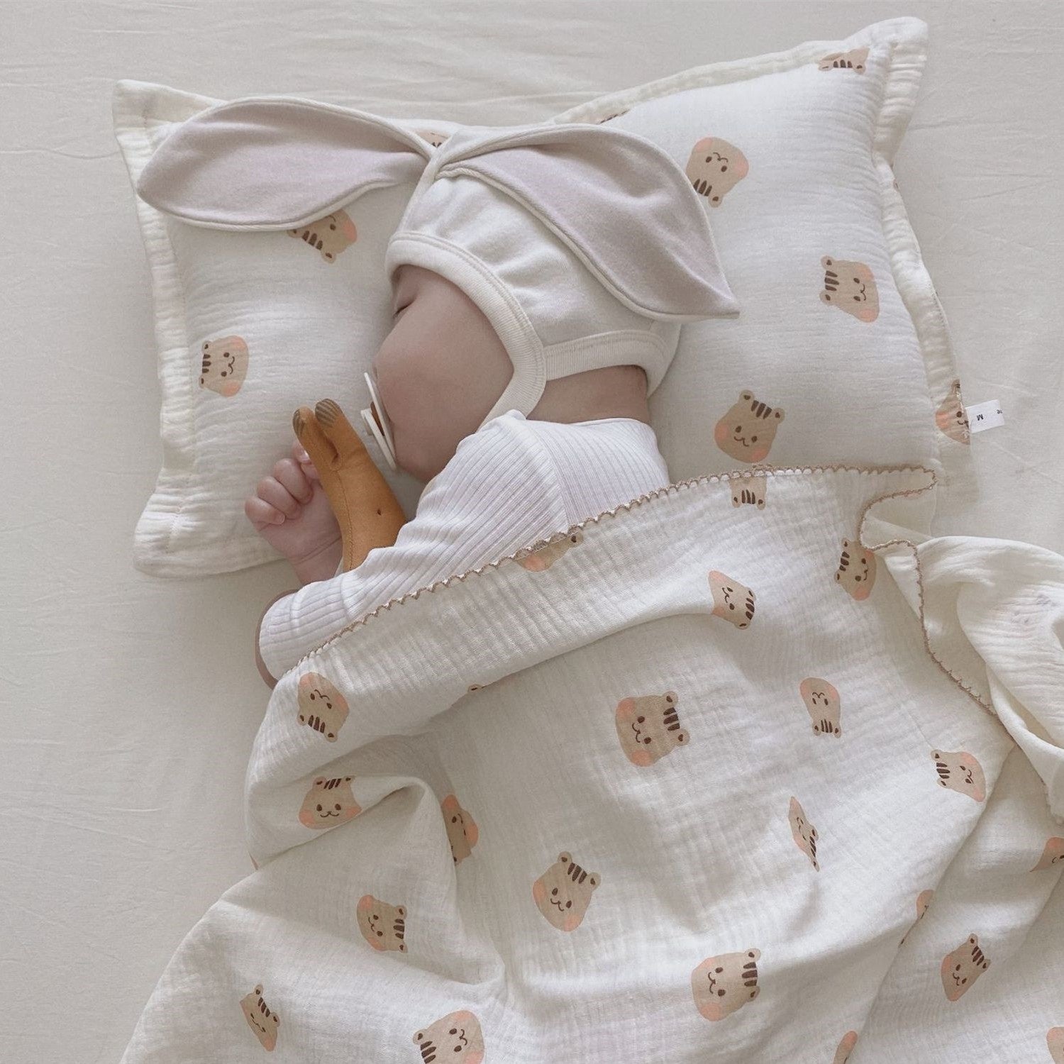 Cartoon Printed Baby Pure Cotton Yarn Cloth Blanket Summer Quilt