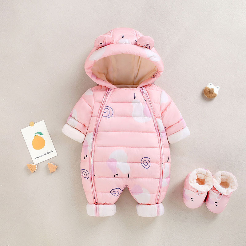 Jumpsuit Winter Fleece-lined Thickening Outdoor Clothes Outwear New Year Clothes