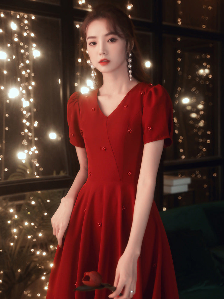 Can Wear The Back Door Engagement Dress The Red Dress For Women