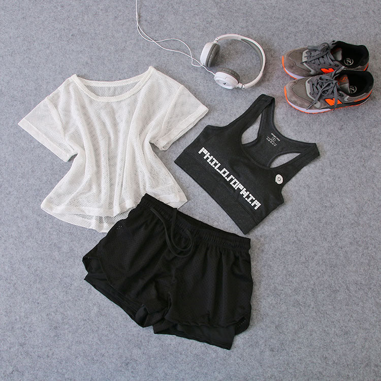 Fitness Sports Suit Women Summer Fast Dry Running Gym Yoga Clothes