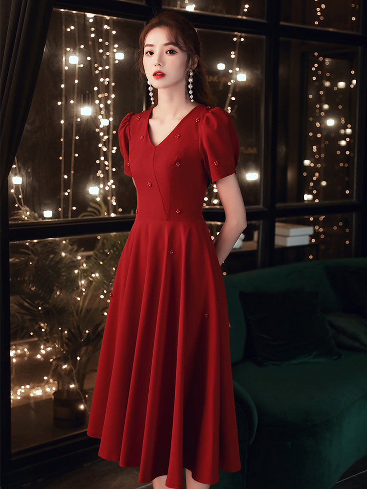 Can Wear The Back Door Engagement Dress The Red Dress For Women