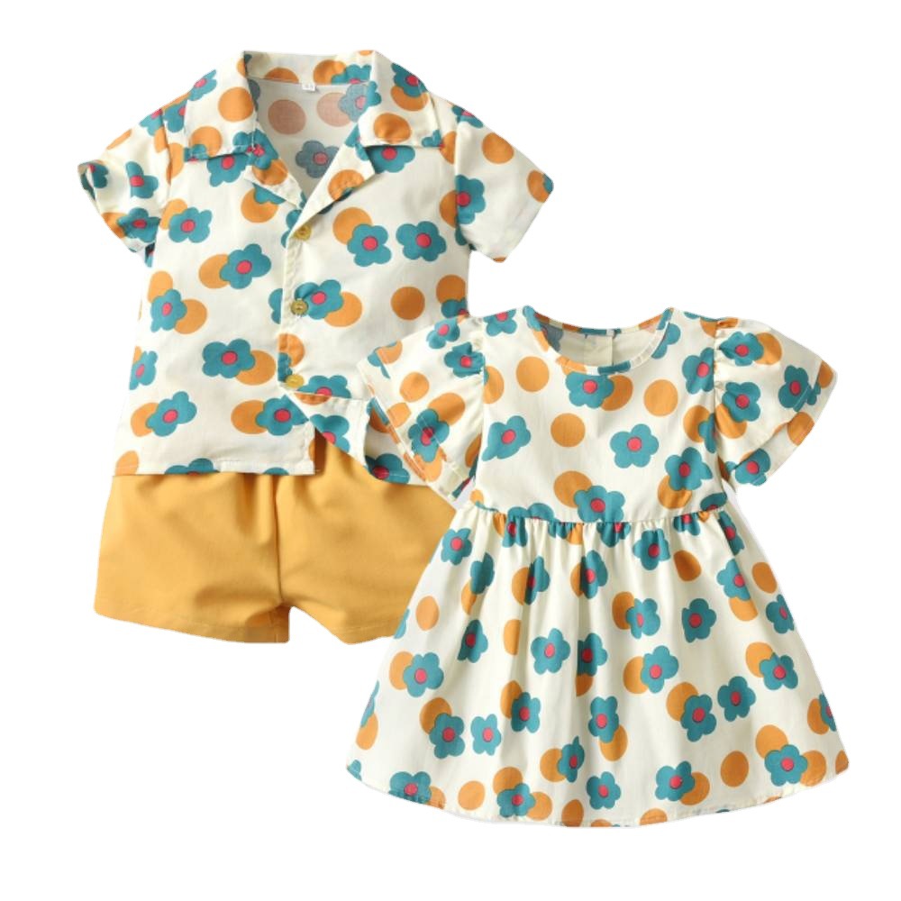 Boys' Shirt Printed Short-sleeved Breathable Children's Shirt Cute Baby Boys' Clothing