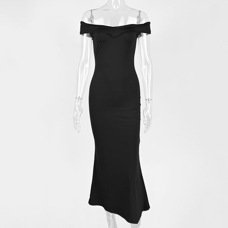 Summer New Off-Shoulder Long Dress Womens Clothing