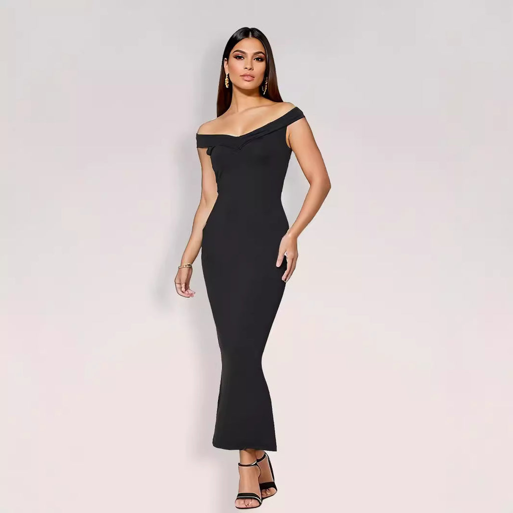 Summer New Off-Shoulder Long Dress Womens Clothing