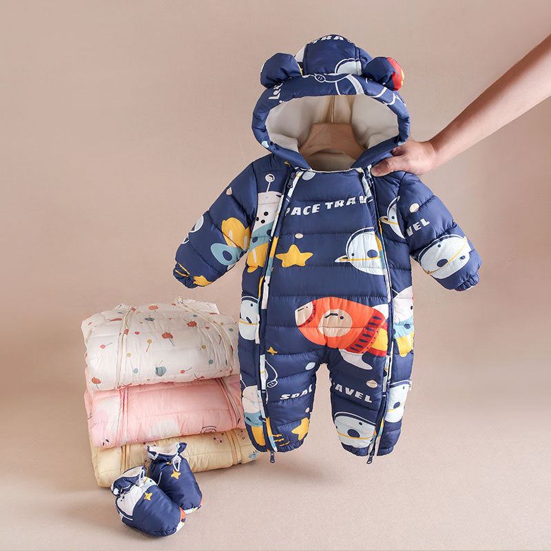 Jumpsuit Winter Fleece-lined Thickening Outdoor Clothes Outwear New Year Clothes