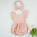 Ruffled short-sleeved girl romper wrinkle bag fart clothing