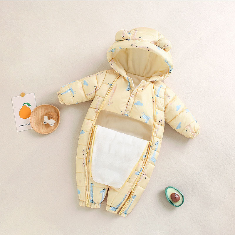 Jumpsuit Winter Fleece-lined Thickening Outdoor Clothes Outwear New Year Clothes