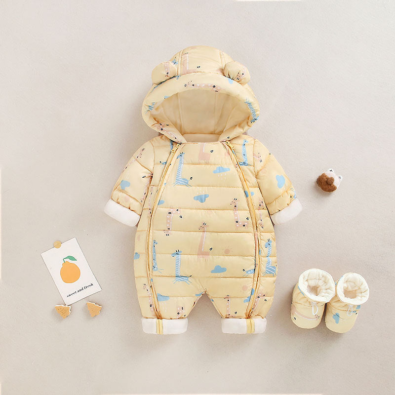 Jumpsuit Winter Fleece-lined Thickening Outdoor Clothes Outwear New Year Clothes