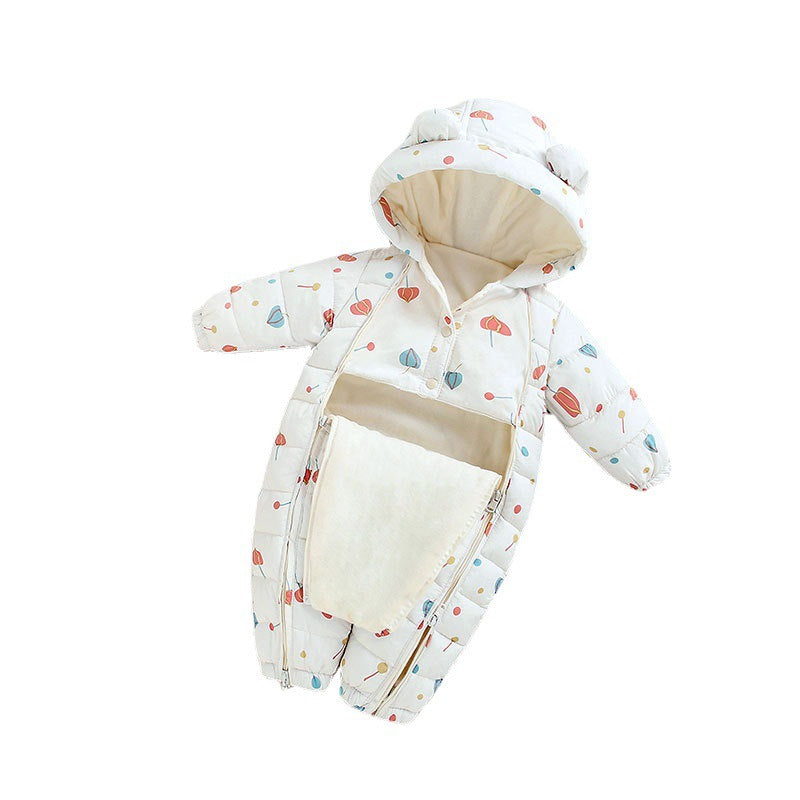 Jumpsuit Winter Fleece-lined Thickening Outdoor Clothes Outwear New Year Clothes