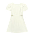 New Waist-tight Slimming Puff Sleeve Short-sleeved Elegant Midriff Outfit A- Line Skirt For Women