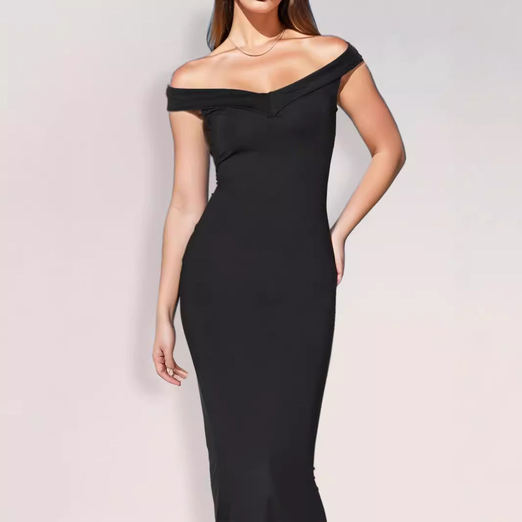 Summer New Off-Shoulder Long Dress Womens Clothing
