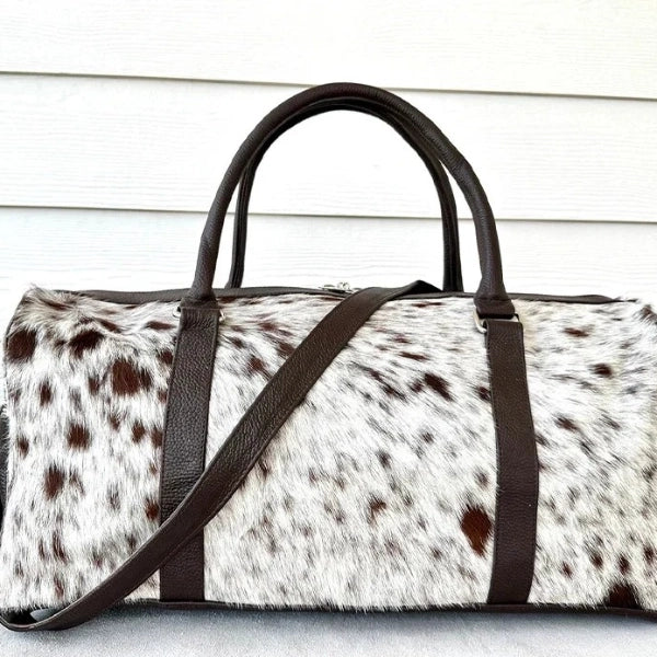 Genuine Cowhide Leather Duffle Bag