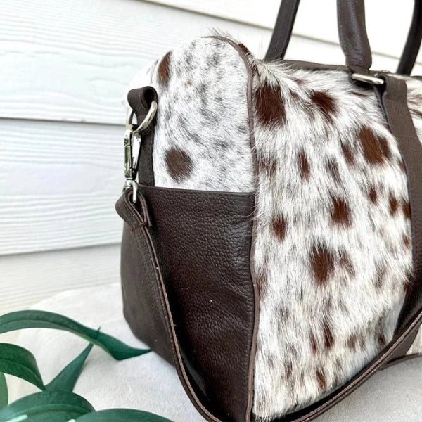 Genuine Cowhide Leather Duffle Bag