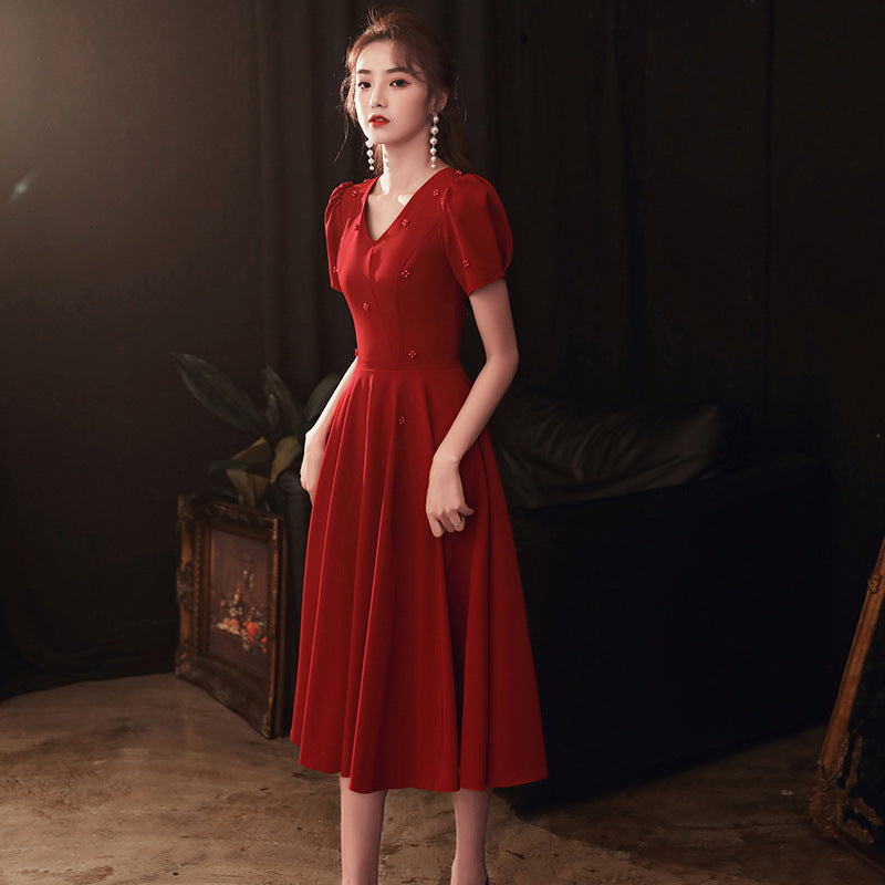 Can Wear The Back Door Engagement Dress The Red Dress For Women