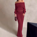 Fashion Shoulder-baring Skirt Elegant Outfit Women