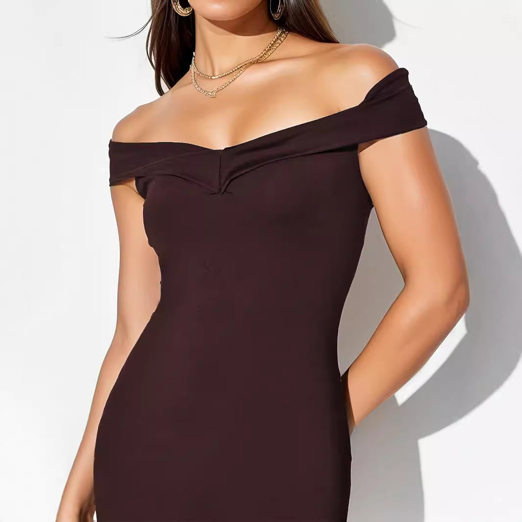 Summer New Off-Shoulder Long Dress Womens Clothing
