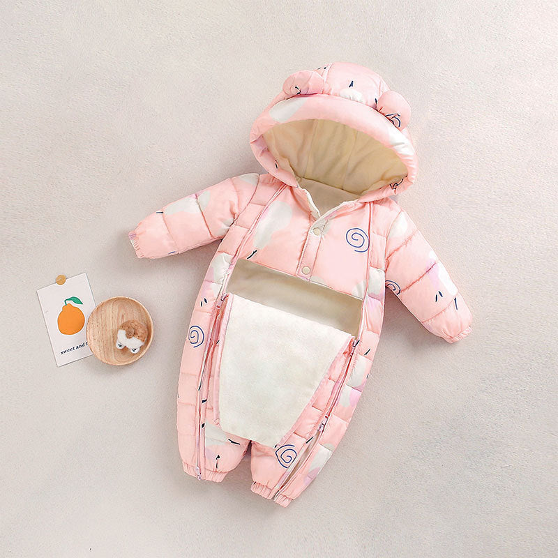 Jumpsuit Winter Fleece-lined Thickening Outdoor Clothes Outwear New Year Clothes
