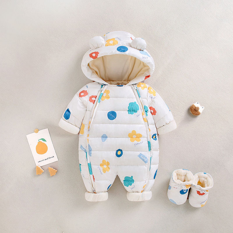 Jumpsuit Winter Fleece-lined Thickening Outdoor Clothes Outwear New Year Clothes