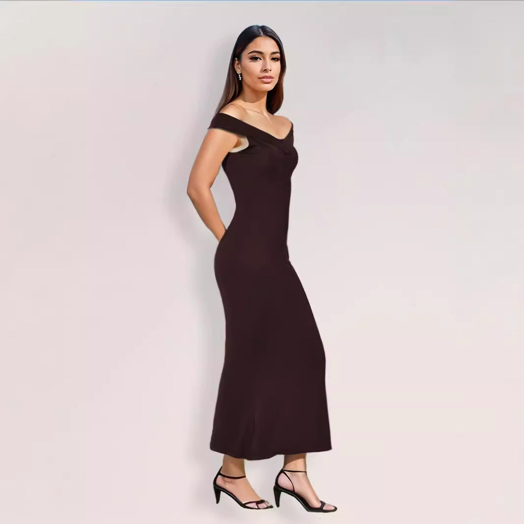 Summer New Off-Shoulder Long Dress Womens Clothing