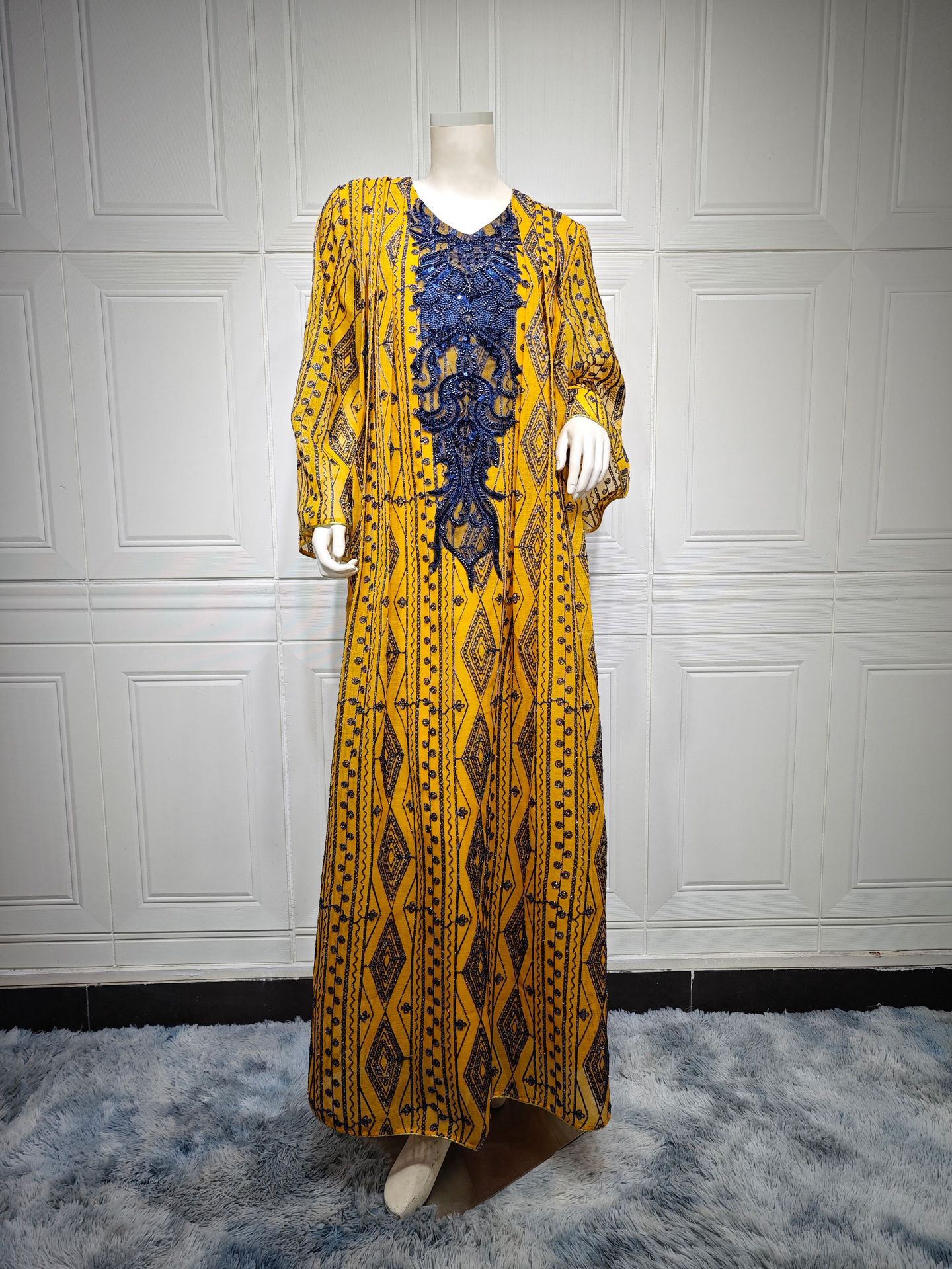 Muslim Saudi Dubai Evening Gown Embroidered Robe